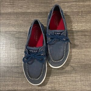 Sperry Navy Canvas Boat Shoes